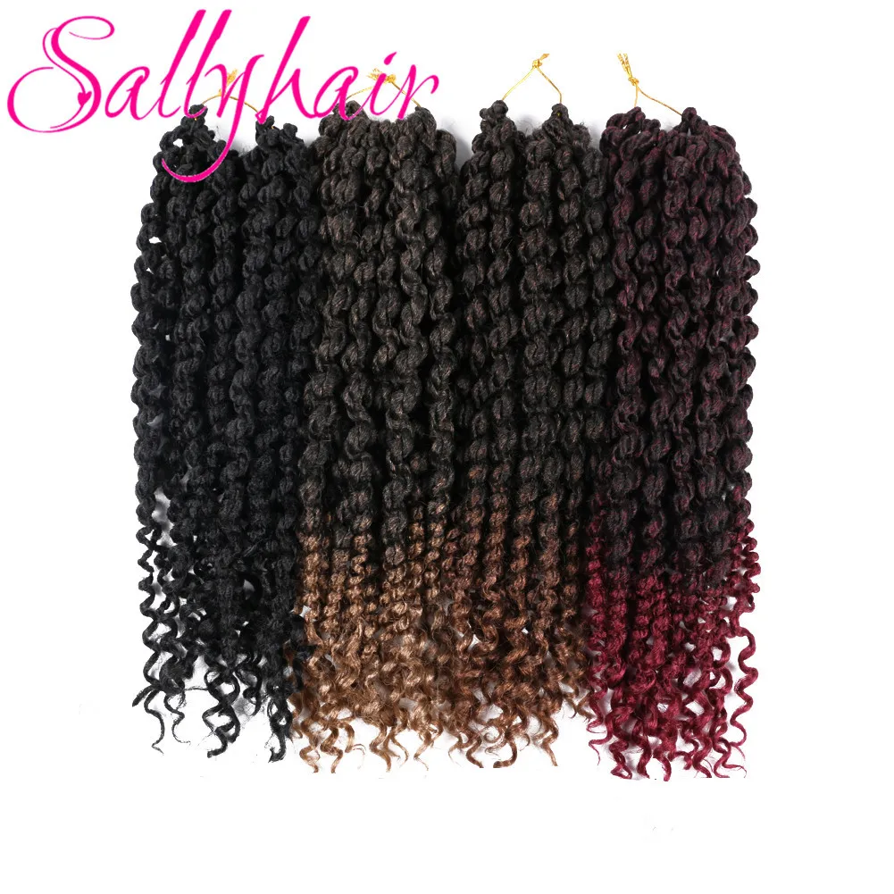 

Sallyhair упругие Предварительно скрученные Пружинные волосы для вязания крючком, вьющиеся черные, коричневые, бордовые витые крючком косички ...