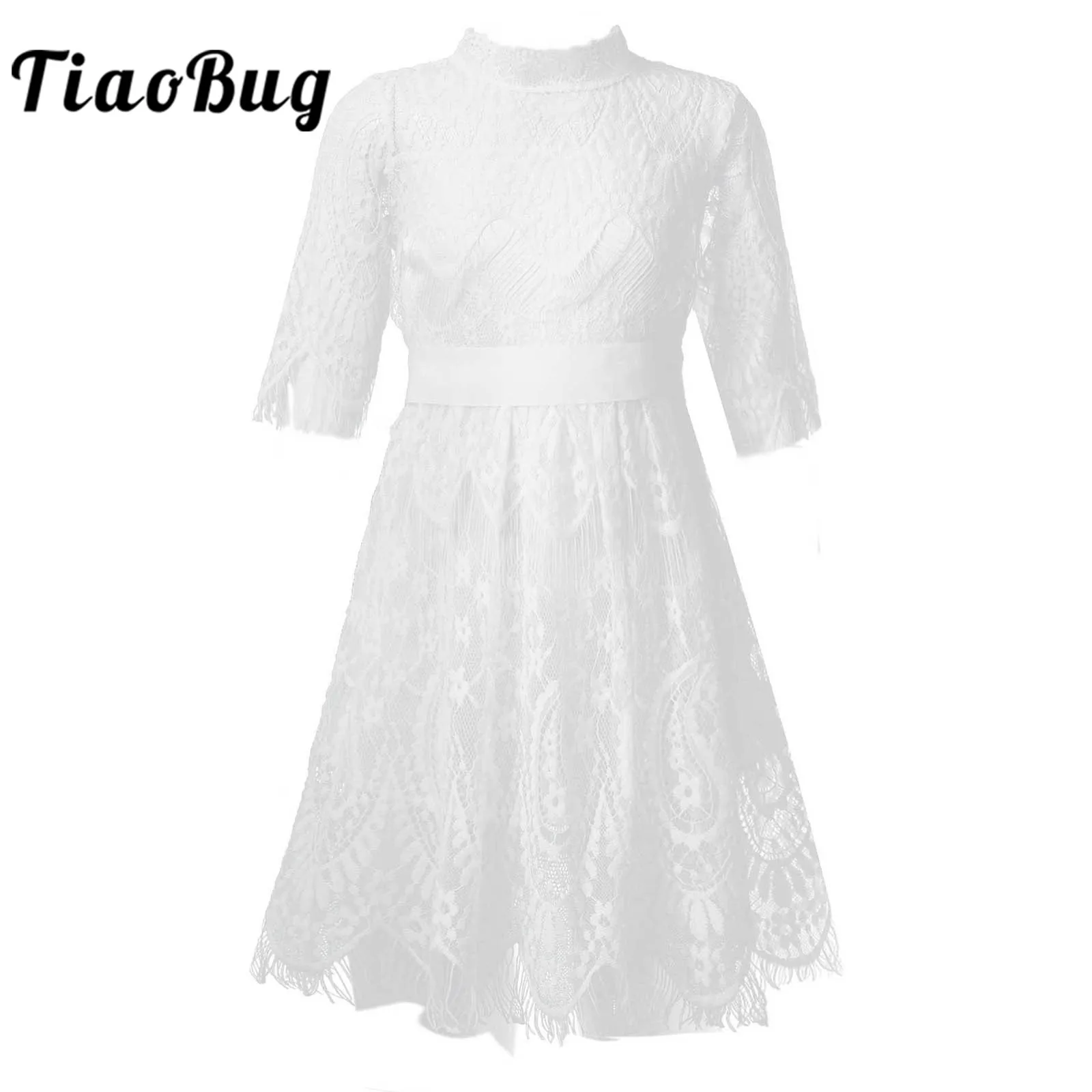 

Princess Flower Girls Dress Kids Lace Pageant Dresses Wedding Birthday Party First Communion Dress for Girl Petites Filles Robes