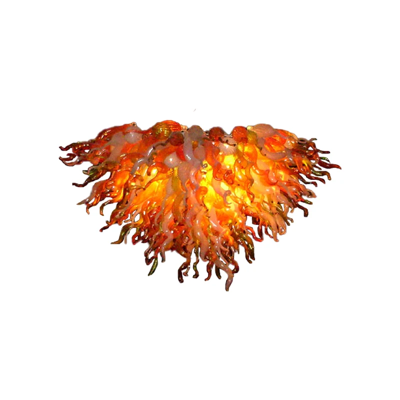 

Free Shipping Flower Low Ceiling Hand Blown Glass Chandelier