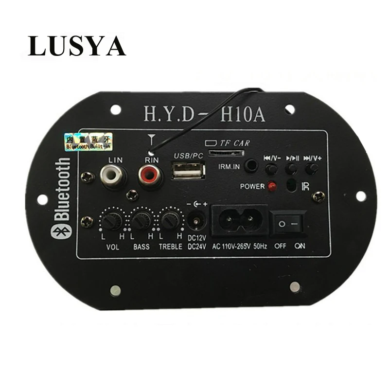Панель усилителя сабвуфера Lusya со встроенным Bluetooth FM радио усилители аудиоплата