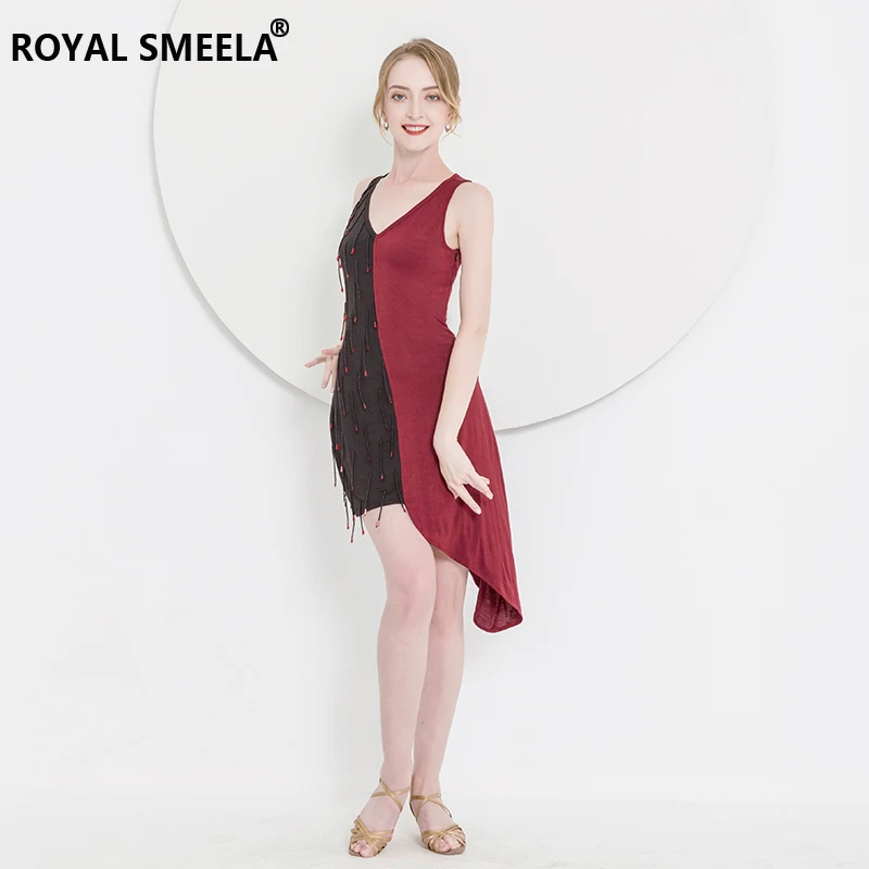 Женское платье с бахромой для латиноамериканских танцев