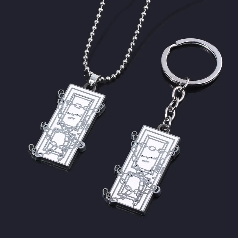 SG хит игра СХ Ожерелья Подвески звено цепи квадратный двери колье для женщин и
