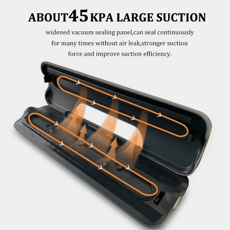

Vacuum Food Sealer 220V/110V Automatic Commercial Household Food Vacuum Sealer Kitchen Packaging Machine Include 10Pcs Bags