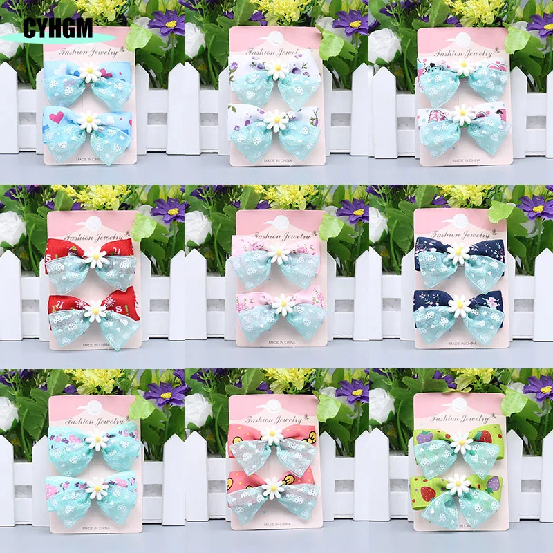 Оптовая продажа шелковые заколки для волос девочек Ленточные Заколки Головные