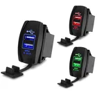 Автомобильное зарядное устройство с двумя USB-портами и светодиодным индикатором, 3,1 А