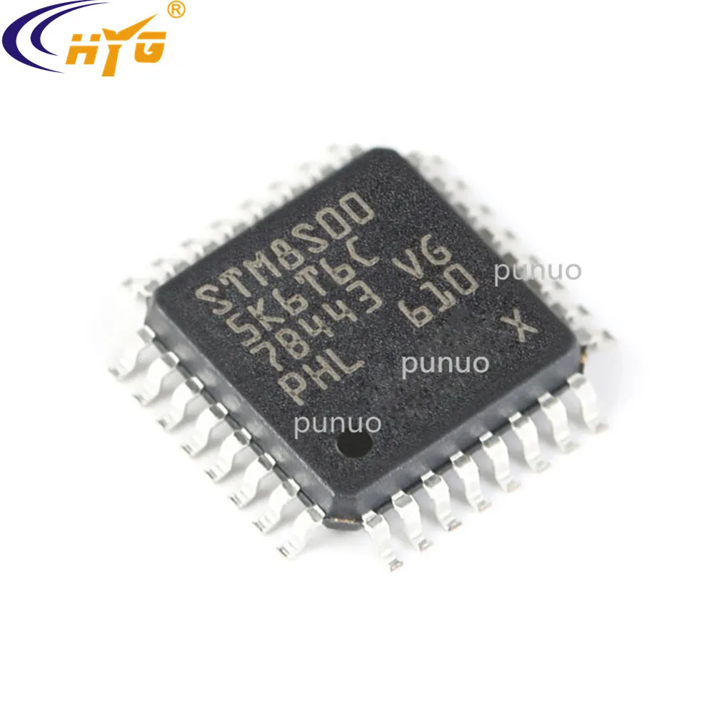 Оригинальные аутентичные STM8S005K6T6C Инкапсуляция LQFP 32 8 битные MCU 10 ADC таймеры