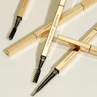 В 1 упаковке карандаш для бровей, водостойкий макияж для бровей с двумя концами, профессиональный комплект для улучшения бровей с кисточкой для бровей