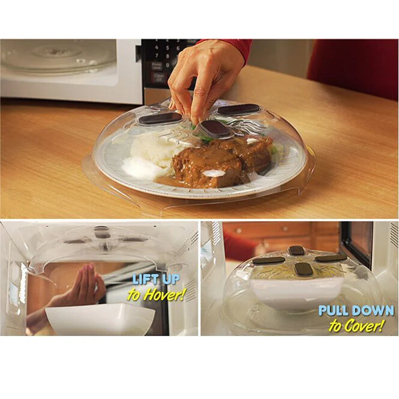 Магнитный крышка от брызгов микроволновки Magnet Food Splatter Guard Microwave Hover Anti-Sputtering Cover With Steam Vents Magnetic Lid Heat Resistant on.