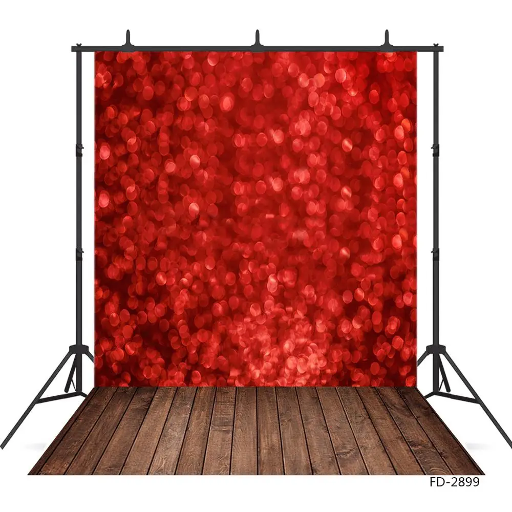 Красный Блеск боке фоны для фотографирования с изображением деревянного пола на