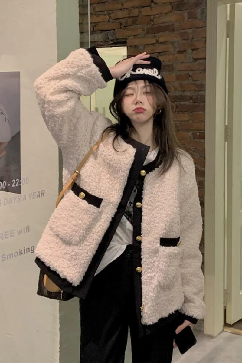 Женское зимнее пальто из овечьей шерсти с длинным рукавом |