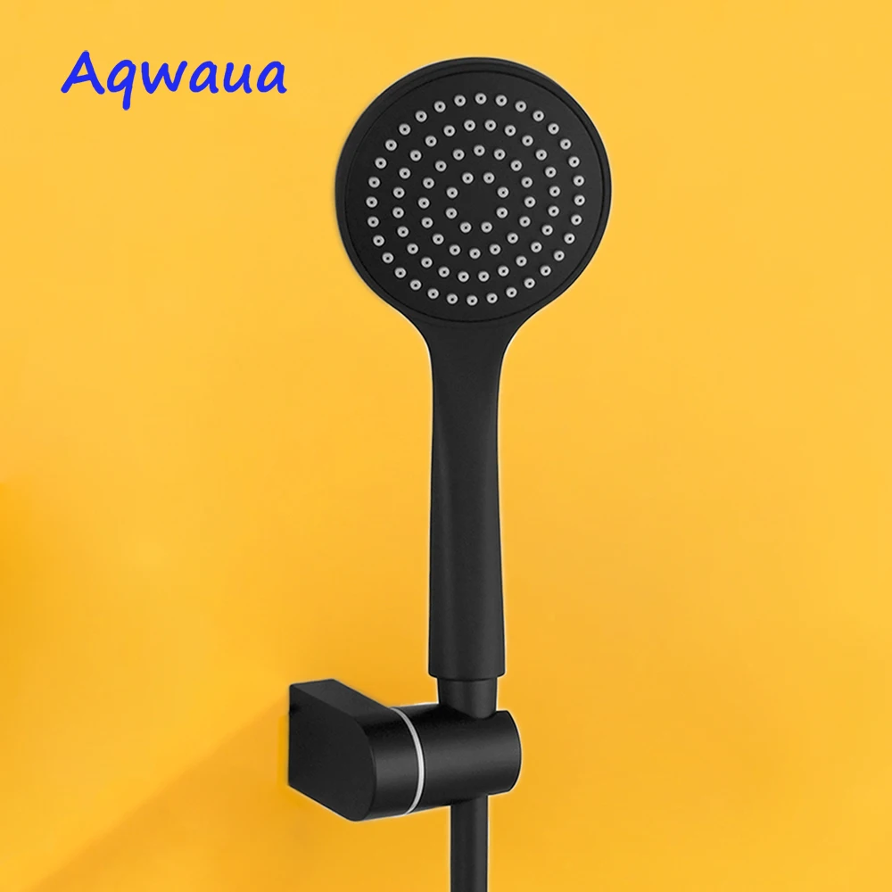Ручная Лейка для душа Aqwaua черный распылитель из АБС пластика экономия воды одна