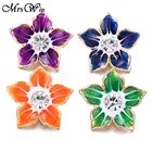 6 шт.лот, новинка, ювелирное изделие на кнопках с цветком, 20 мм, 18 мм, металлические кнопки, подходит для браслета с кнопками, браслет, ожерелье, подвески, ювелирные изделия