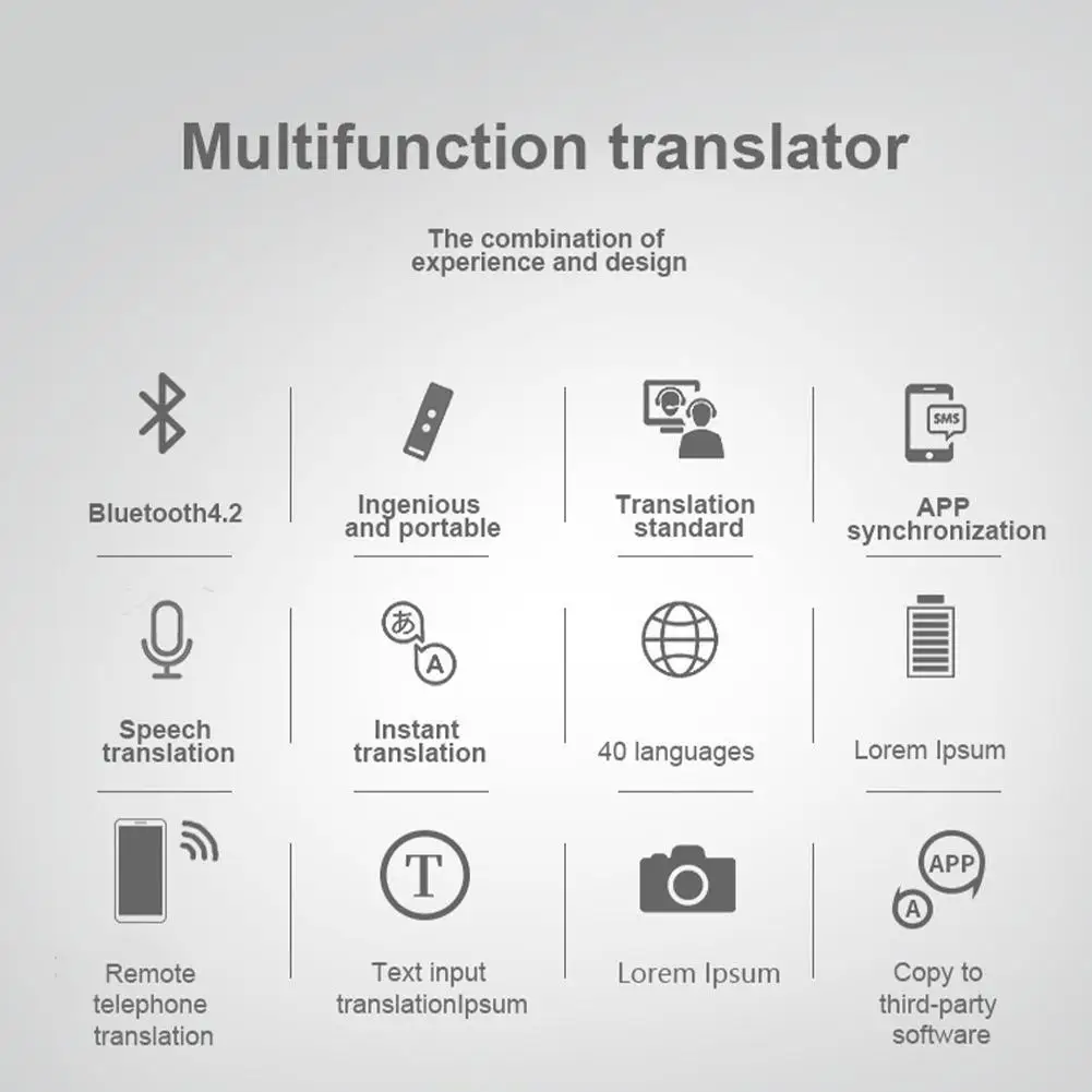 

Portable Multi-language Voice Intelligent Translator, Simultaneous Voice Translation, Business Travel Transnational Communicatio