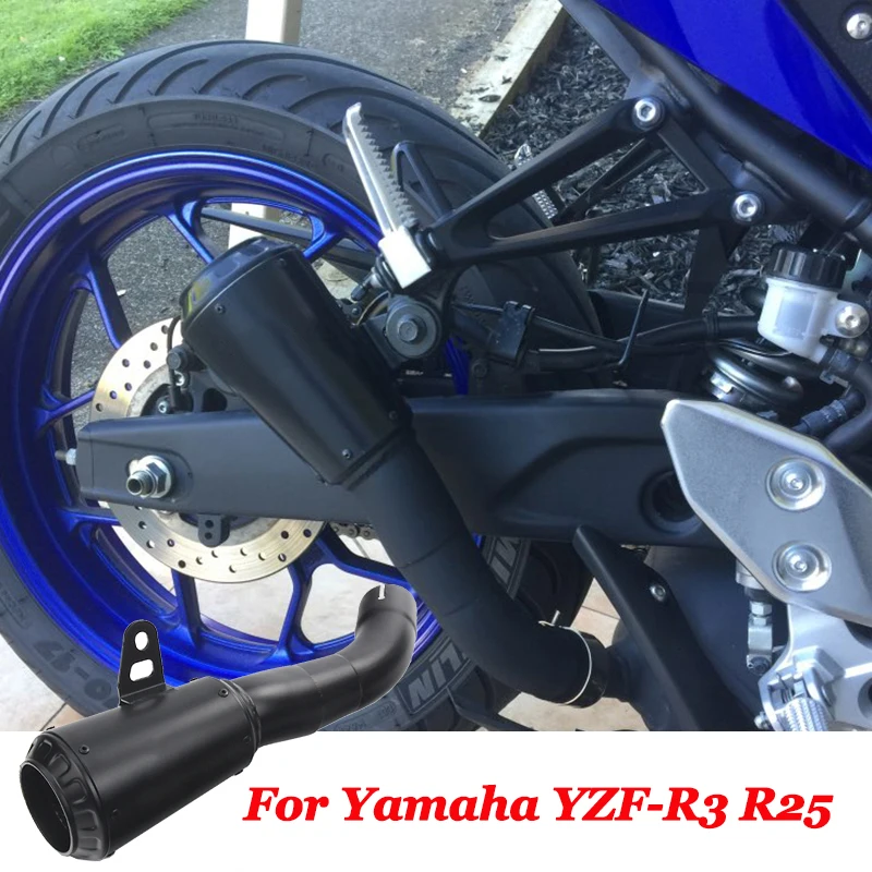 Slip On For YAMAHA YZF-R25 YZF-R3 MT03 R3 Motorcycle Full System GP Exhaust Modified Connection Middle Link Pipe Escape Muffler |