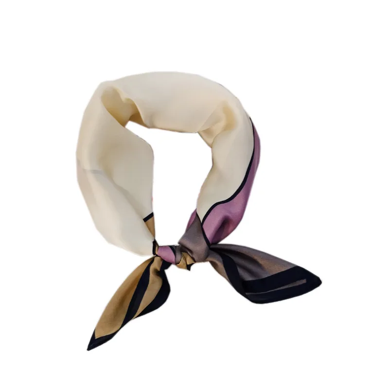 

Fashion Women Neck Scarves For Hair Small Shawls Satin Silk Headband Printed Handkerchief Bag Scarfs Female 70cm Scarfs For Lady