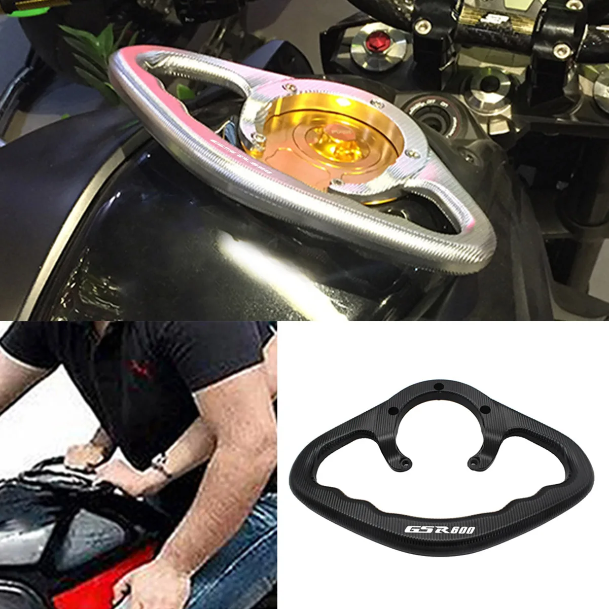 SEMSPEED Универсальный Для SUZUKI GSR 600 2006 2011 750 2016 CNC пассажирские ручки ручной захват бак