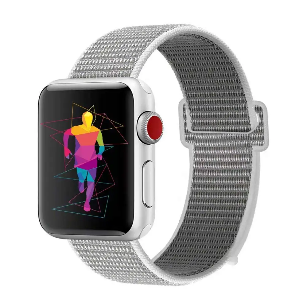 Нейлоновый ремешок для наручных часов Apple Watch 4 серии 3/2/1 38 мм 42 мм из мягкой дышащей ткани, сменный спортивный петля для наручных часов iwatch серии 4 40 мм 44 мм - Цвет ремешка: 9