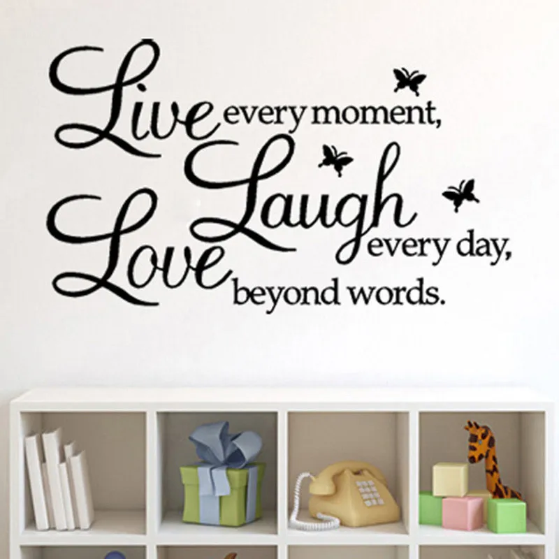 Съемные ПВХ наклейки на стену живое Смех Любовь искусство виниловая роспись