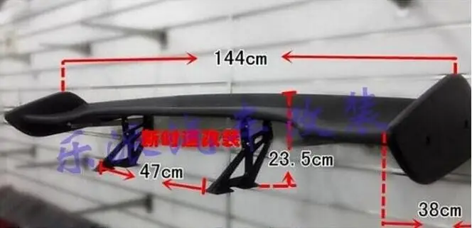 ABS черный праймер Универсальный седан три коробки задний спойлер крыло багажник