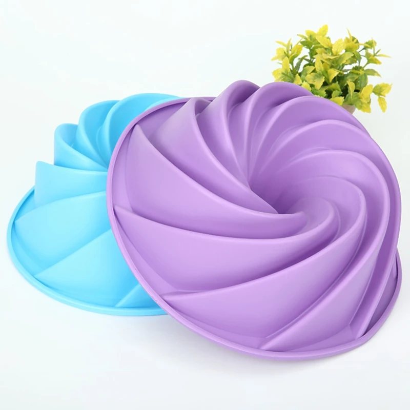 

Silicone Fluted Cake Mold Creative Non-stick Round Jello Mold DIY Baking Mold Chocolate Decoration Baking Tool Moulds