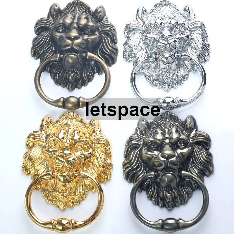 160 мм Винтажный стиль большой деревянный дверной замок lionhead Серебряный Бронзовый