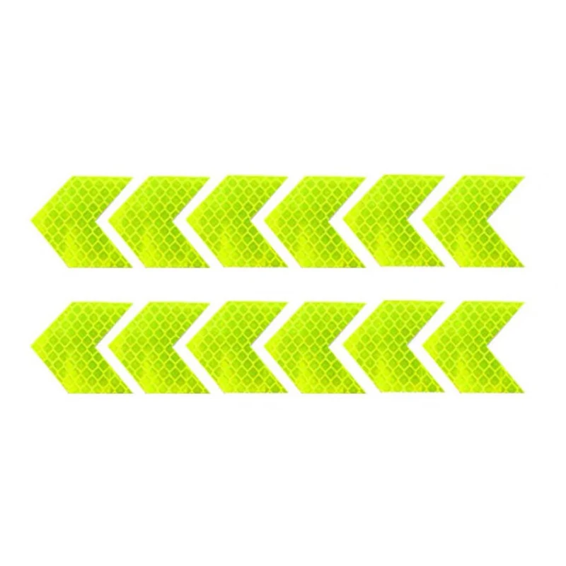 

12Pcs/lot Bicycle Reflective Safety Stickers Warning Conspicuity Bike Motorcycle Tape Film Sticker Strip Automobiles Car Accesso
