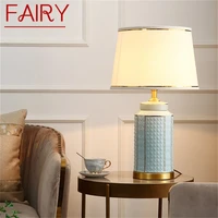 fairy brass table lamps ceramic desk light for home living room dining room bedroom office hotel