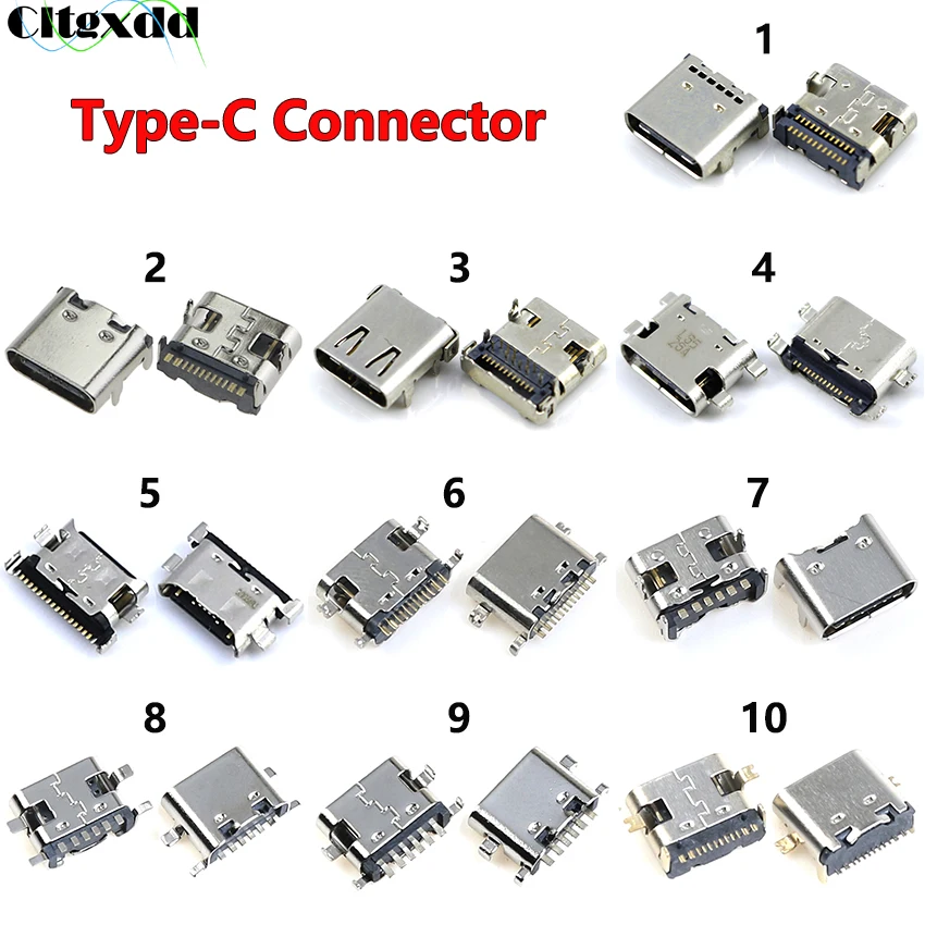 Cltgxdd 10 шт. USB 3 1 Тип C коннектор для зарядки док-станции Разъем Типа SMD DIP гнездо Xiaomi