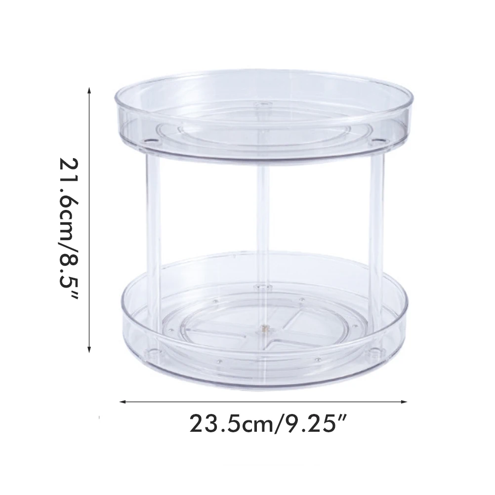 

Transparent Kitchen Turntable Spice Organizer Rotatable Pantry Food Storage Container for Kitchen Cabinets 2021 New