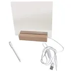 Прозрачная акриловая сухая стираемая настольная лампа для записей с теплсветильник светодиодная прозрачная доска для письма с белой стираемой ручкой