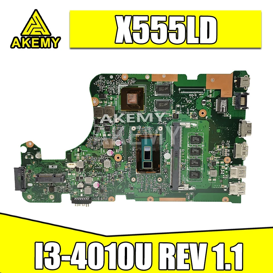 X555LD материнская плата I3 4010U для For Asus W519L F555L X555L ноутбука Тест ОК|Материнские платы|