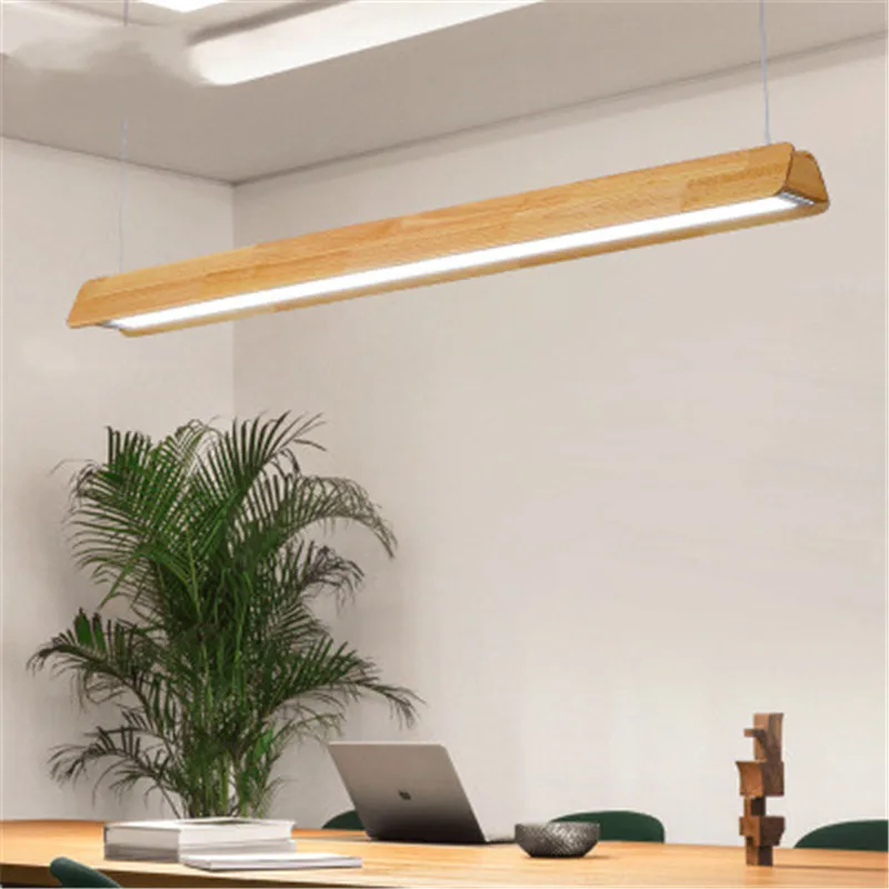 Японский стиль твердой древесины Led подвесные светильники креативный бревна