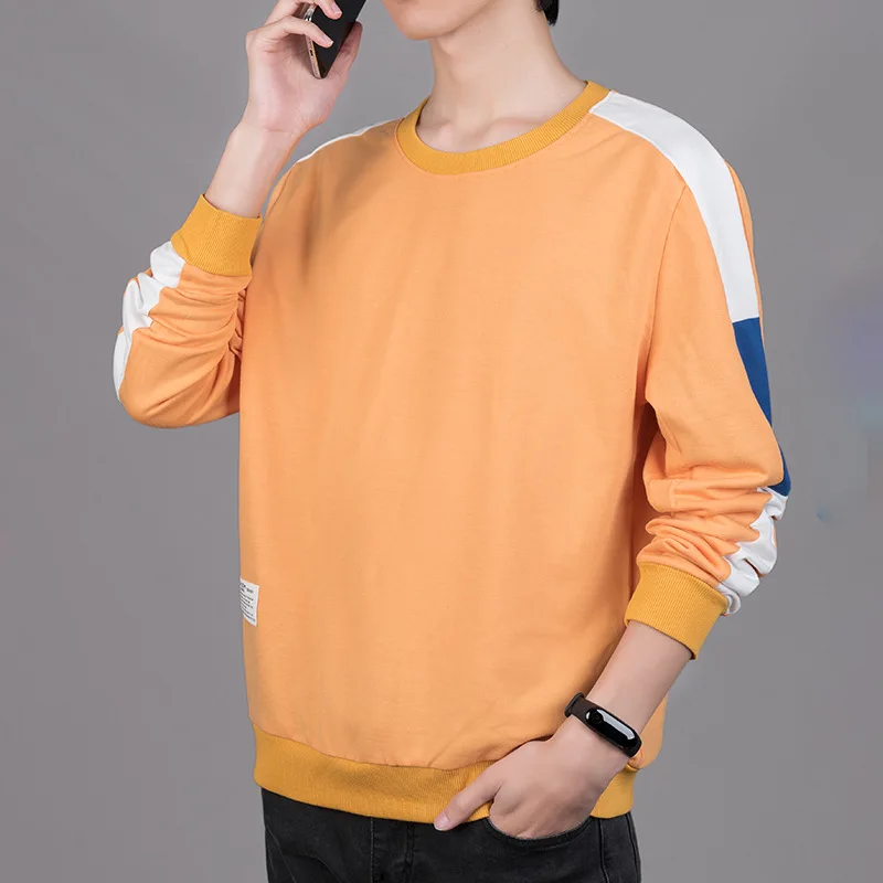 

2020 Men's Sweatshirt Trend Student Long-sleeved Casual Bottoming Autumn Fashion Plus Size Round Neck Pullover Men's Clothing