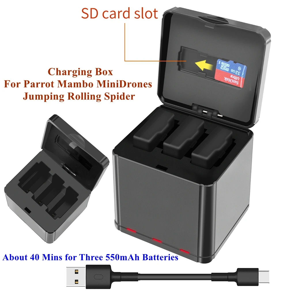 Зарядное устройство для попугая аксессуары дрона мамбо мини дронов прыгающий