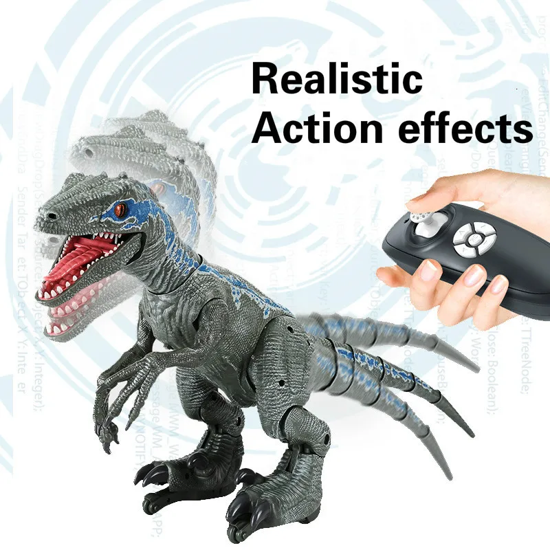 2.4G RC Dinosaur Intelligent Raptor Animal Remote Control Jurassic Toy Electric Walking Animals Cat Toys For Children | Игрушки и хобби