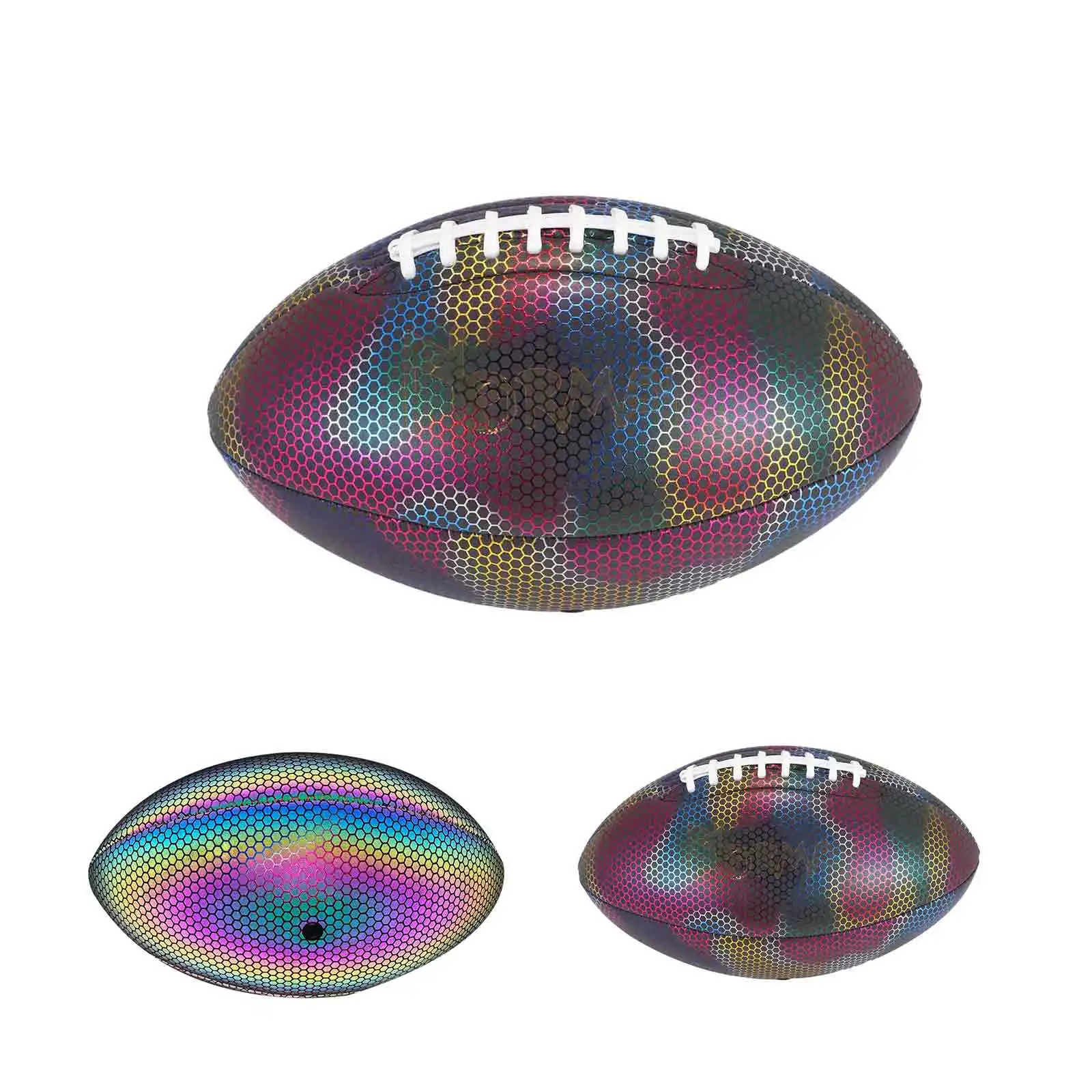 

Outdoor Sports Rugby Ball Standard Game Training Rugby Pu Machine Reflective Rugby Ball For Youth Adult Rugby Game Football