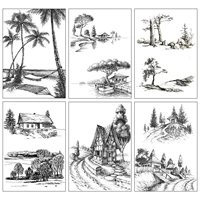 daboxibo variety of landscape trees clear stamps mold for diy scrapbooking cards making decorate crafts 2021 new arrival