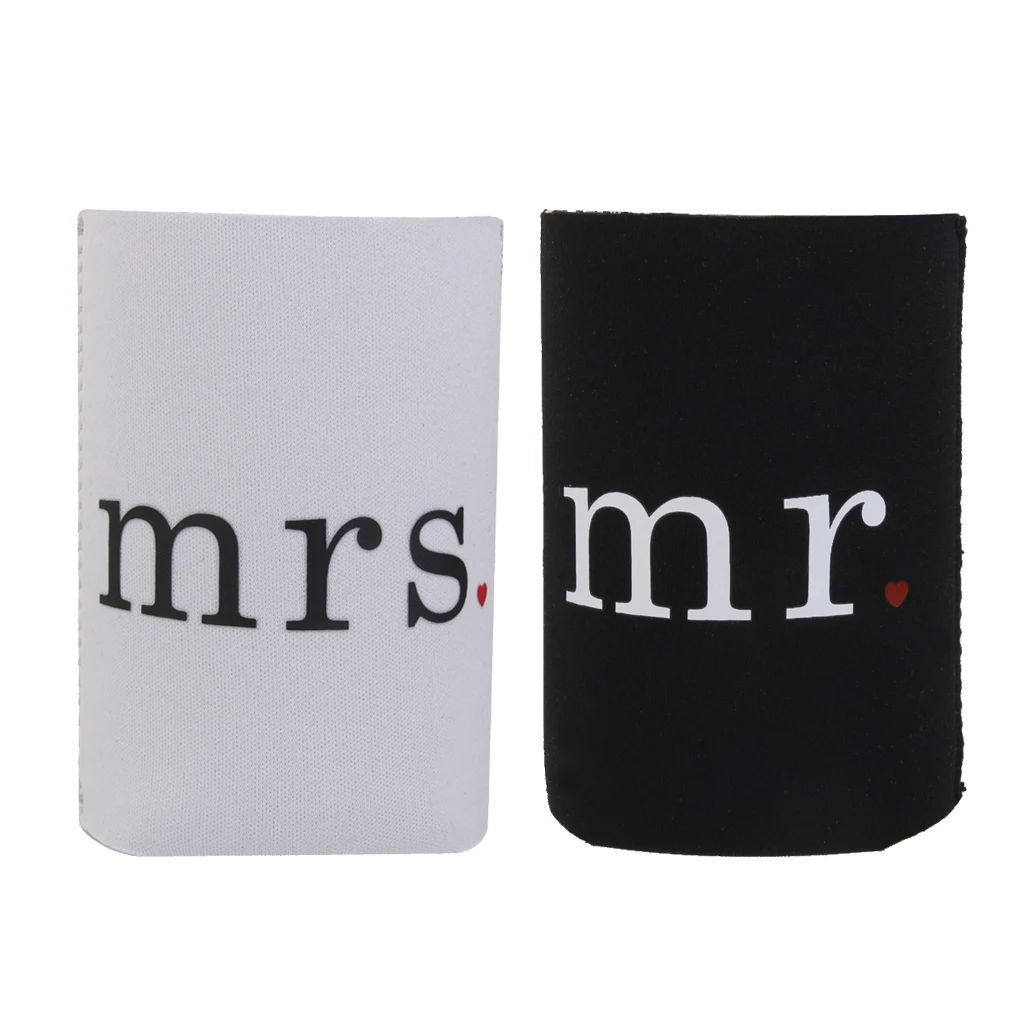 

Футляр для губ, с усами mr. mrs, для молодоженов, неопреновый холодильник для пивной банки