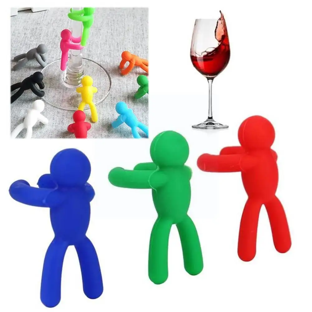 

Silicone Marker Set Wine Glass Recognizer Label Drinking Glass Identification Labels Tag Signs For Party Barware Accessorie J7s4