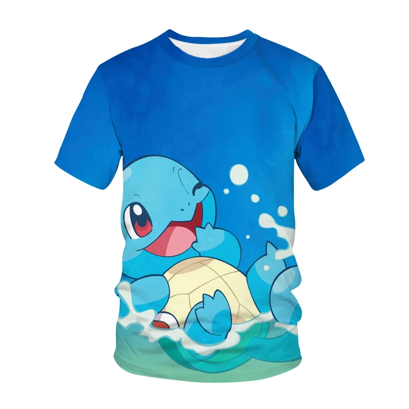 

3D Printing Men Women Cartoon Pikamon T-Shirt Boy Girl Cute Anime T Shirt O-Neck Clothes Summer Fashion Casual Children Tops