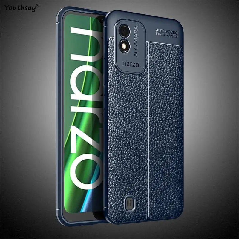 for realme narzo 50i cover case for realme narzo 50i 50a cover funda shockproof tpu soft leather phone case for realme narzo 50i free global shipping