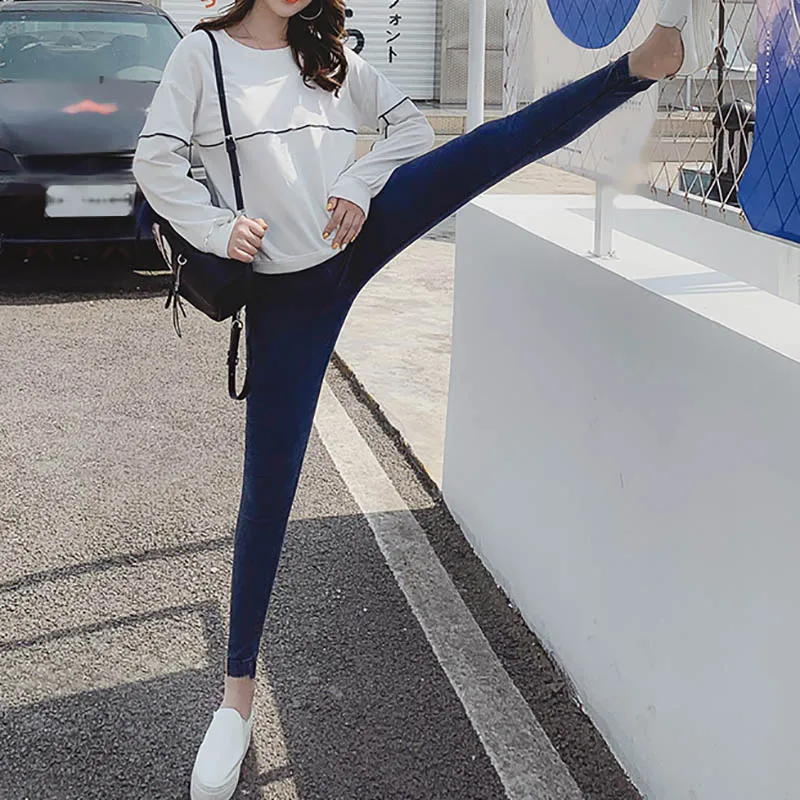 

Denim Maternity Jeans Pants For Pregnant Women Trousers Casual High Quality Elastic Waist Stretch Jeans Pregnancy Pencil Pants