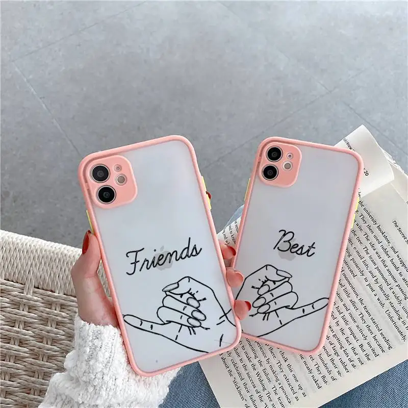 

Always And Forever Best Friends Phone Case Matte Transparent for iPhone 7 8 11 12 s mini pro X XS XR MAX Plus cover funda