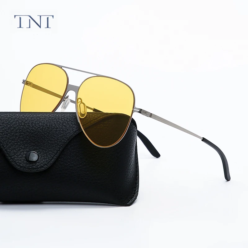 

TNT Polarized Sunglasses Men Frog Mirror Oculos Steel Eyewear Driving Eyeglasses UV400 Zonnebril Pilot Gafas De Sol Hombre 9134