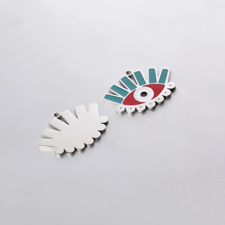 Semitree 3 шт. нержавеющая сталь красочные глаза сглаза Подвески для ожерелья