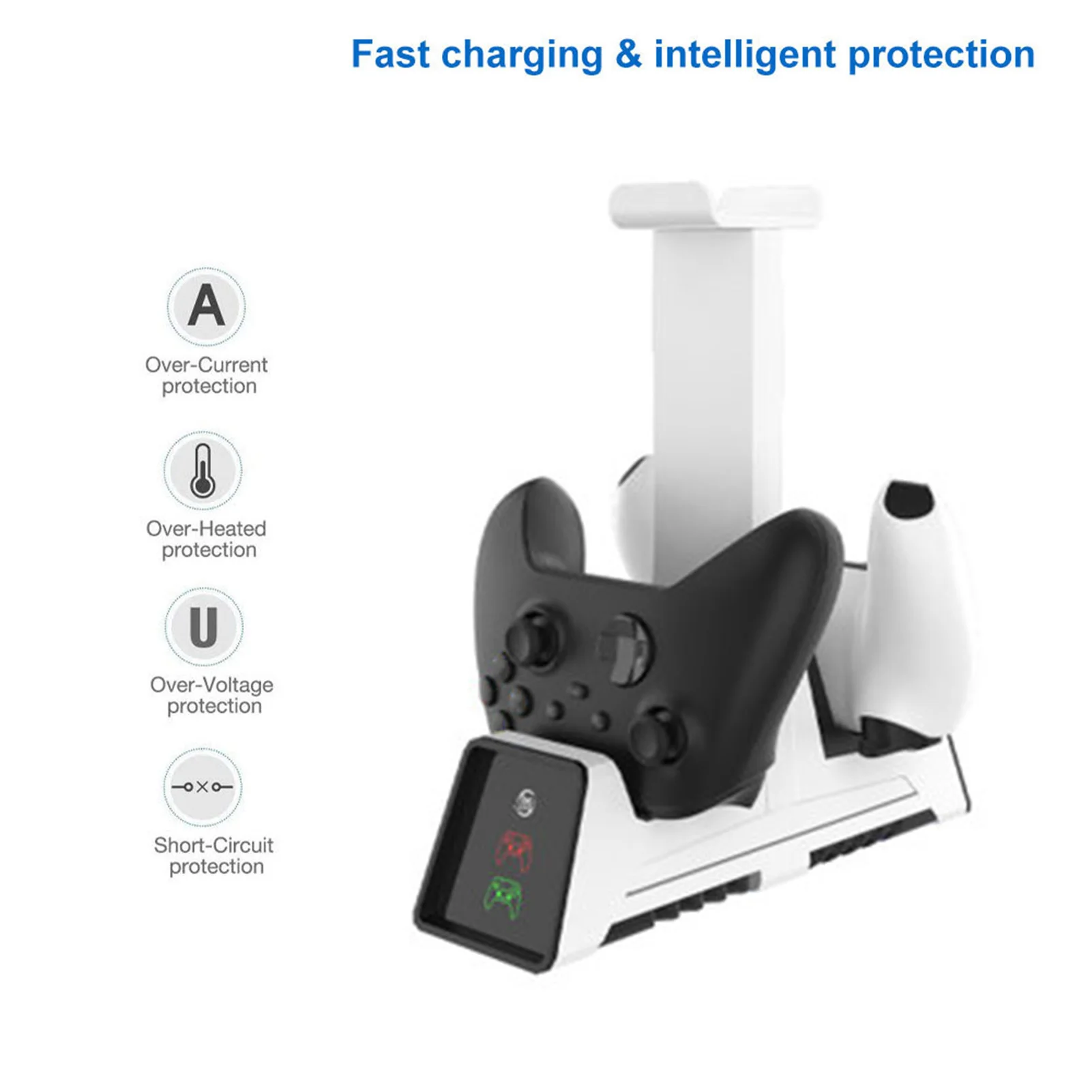 

Dual USB Charging LED Dock Charger Stand Cradle Docking Station For Sony Playstation 5 PS5 PS4 Series X S Gaming Controller