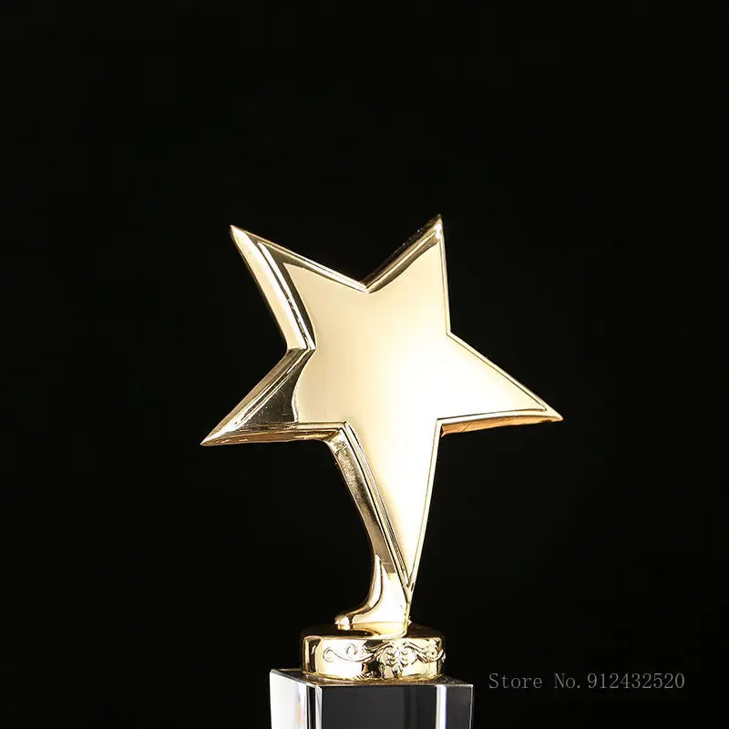 Креативный металлический хрустальный трофей со звездами награды на заказ с