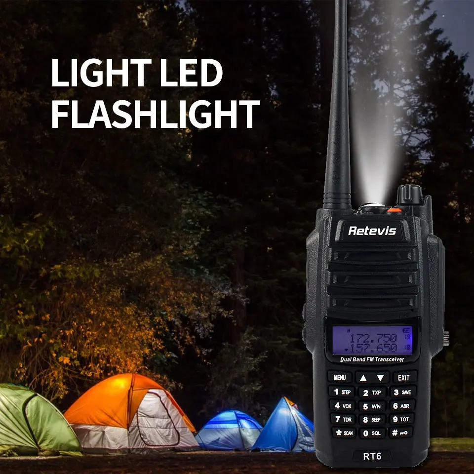 Водонепроницаемый IP67 Retevis RT6 иди и болтай Walkie Talkie “иди и 5/3/1 Вт VHF+ UHF136-174+ 400-520 МГц Ham радио Hf трансивер двухстороннее радио A9114A