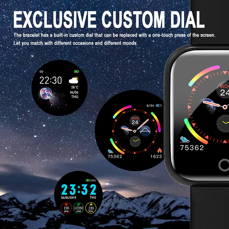 smart watch 2021 for apple watch xiaomi huwei fitness smart bracelet waterproof heart rate monitor smartwatch men women kids free global shipping