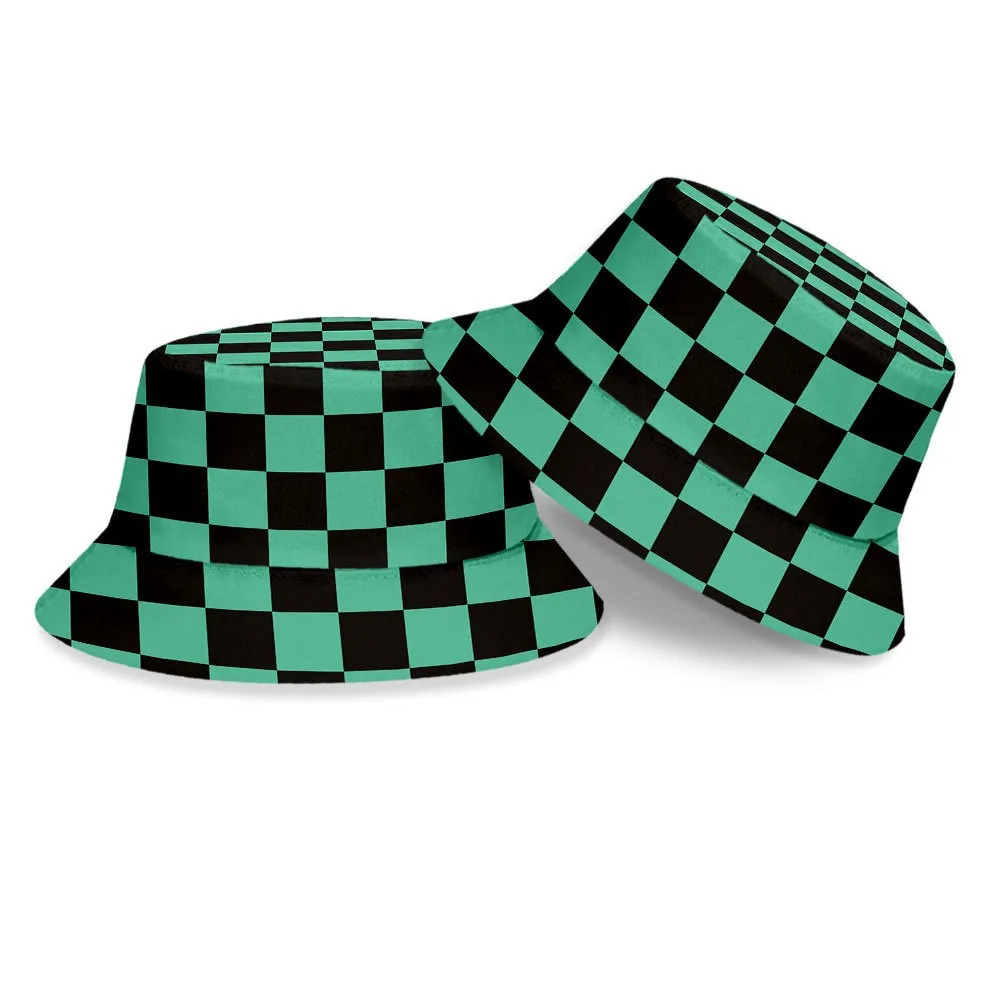 

Anime Demon Slayer: Kimetsu no Yaiba Cosplay Fisherman Hat Fashion Canvas Bucket Hats Outdoor Beach Sun Cap For Children Adult